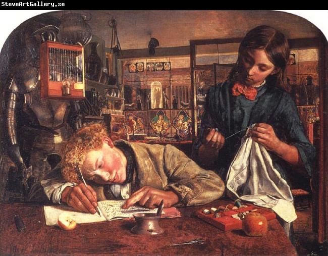 Robert Braithwaite Martineau Kit's First Writing Lesson